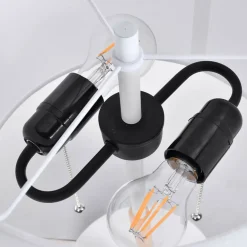 Sklep Kaja Stylowa lampka nocna z abażurem LP-0304/2T WH FOGO | Kaja Oświetlenie