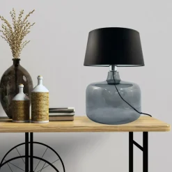 Sklep Kaja Stylowa lampka stołowa na szklanej nodze 5531BK BATUMI | Kaja