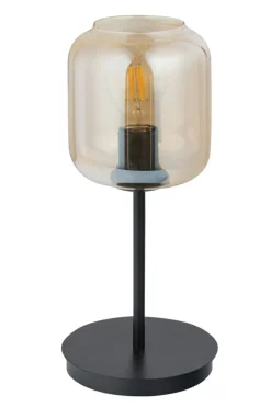 Sklep Kaja Stylowa lampka stołowa z bursztynowym kloszem SIG 50257 z serii SHINE