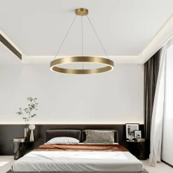 Best Sale Stylowa, ledowa lampa wisząca LP-033/1P S GD TRIANGLE z serii MIDWAY Żyrandole Nowoczesne