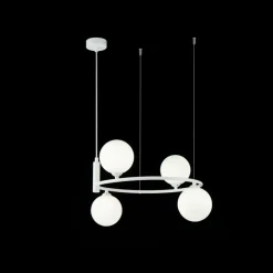 Cheap Stylowa obręcz z kloszami MOD013PL-04W RING | Kaja Oświetlenie Żyrandole Nowoczesne