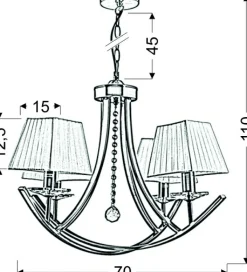 Sklep Kaja Stylowa, patynowa lampa wisząca 34-84555 VALENCIA | Kaja Oświetlenie