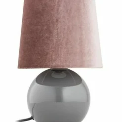 Sklep Kaja Stylowa, szaro-różowa, szklana lampka nocna TK 5093 z serii PICO