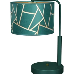 Sklep Kaja Stylowa, zielona lampa stołowa z abażurem MLP7581 z serii ZIGGY | Kaja Oświetlen