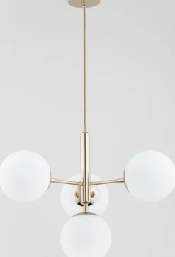 Store Stylowa, złota lampa wisząca na 4 żarówki AL 63089 | Kaja Żyrandole Nowoczesne