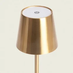 Sklep Kaja Stylowa, złota, prosta lampka biurkowa ABR-LB-Z-RUSB BOHO | Kaja
