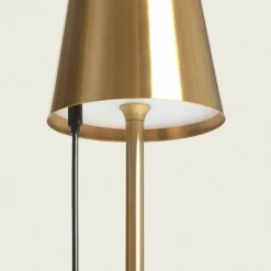 Sklep Kaja Stylowa, złota, prosta lampka biurkowa ABR-LB-Z-RUSB BOHO | Kaja