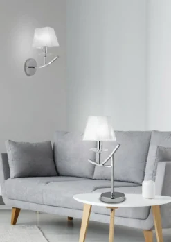 Sklep Kaja Stylowy kinkiet z białym abażurem 21-84418 VALENCIA | Kaja Oświetlenie