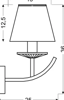 Sklep Kaja Stylowy kinkiet z białym abażurem 21-84418 VALENCIA | Kaja Oświetlenie