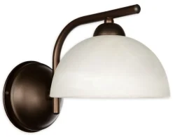 Sklep Kaja Stylowy kinkiet z mlecznym kloszem O1740 RW LOKO | Kaja Oświetlenie