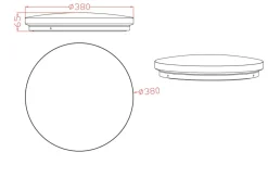 Sklep Kaja Stylowy, okrągły plafon LED do sypialni LP-335/1C M 4GD – BABILON