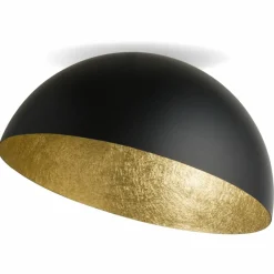Best Stylowy plafon do industrialnej sypialni SIG 32473 - SFERA 50 CZ/ZŁ Żyrandole Nowoczesne