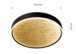 Sklep Kaja Stylowy plafon LED, złote wnętrze WF 9002-104L BORDEAUX | Kaja