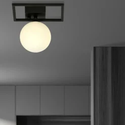 Sklep Kaja Stylowy, pojedynczy plafon z białym kloszem 1130/1E IMAGO | Kaja