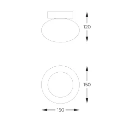 Sklep Kaja Stylowy spot z białym kloszem ⌀15cm ZM 1188 OMI | Kaja Oświetlenie
