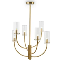 Store Stylowy żyrandol z ryflowanymi kloszami MOD223PL-06BS z serii ARCO Żyrandole Nowoczesne