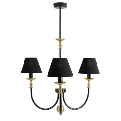 Sklep Kaja Stylowy żyrandol ze złotymi dodatkami 1118E_1 z serii ROMA | Kaja