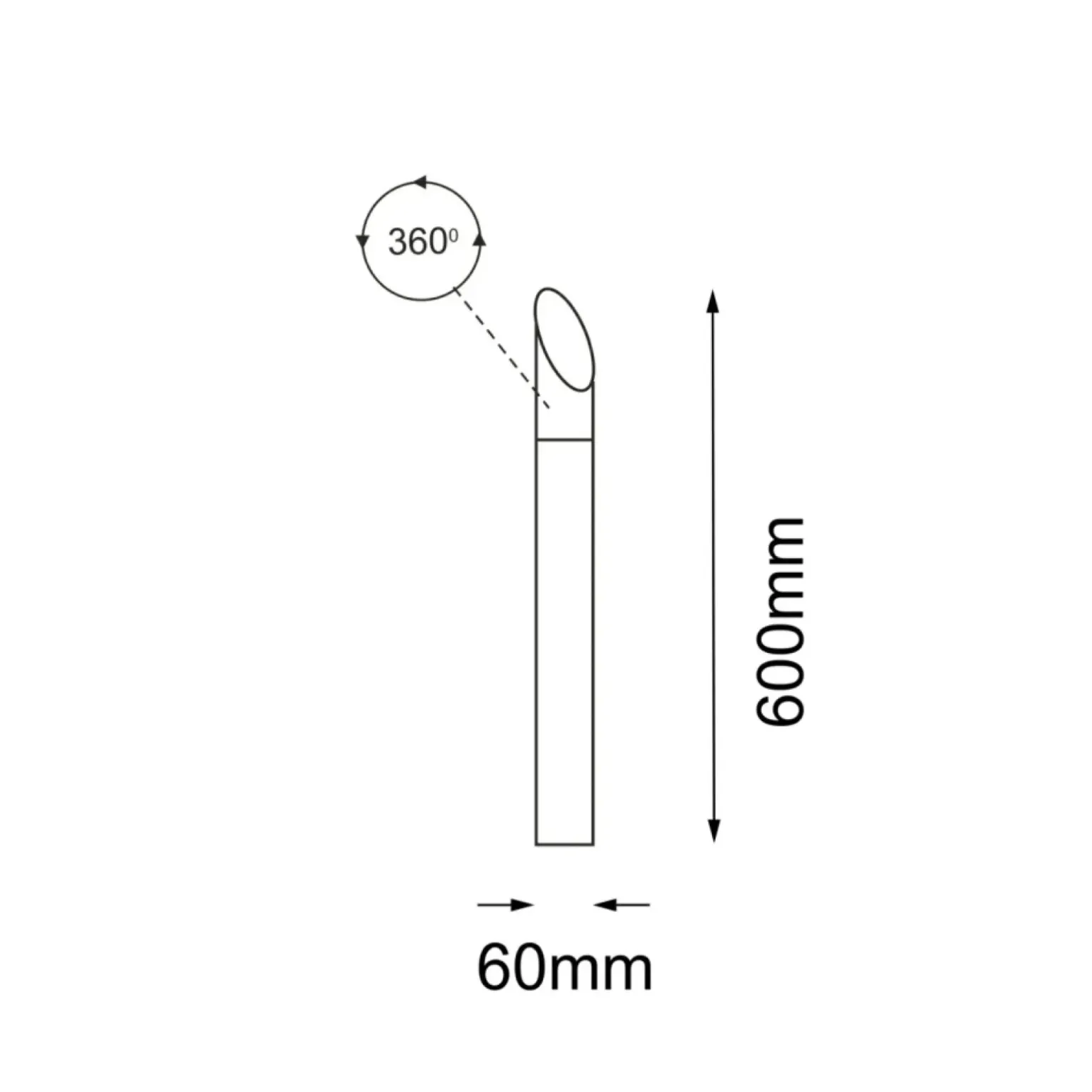 Sklep Kaja Słupek ogrodowy w kolorze antracytu 60cm ANT 9919 SAGA | Kaja