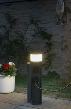 Sklep Kaja Słupek oświetleniowy z gniazdami elektrycznymi EL3113 z serii ELBORN | Kaja Oświ