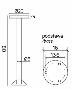 Sklep Kaja Słupek oświetleniowy, zmienna barwa, IP65 RO-800 z serii RONDO | Kaja Oświetleni