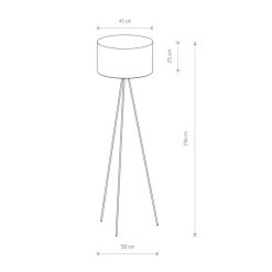 Sklep Kaja Szara, klasyczna lampa podłogowa z abażurem 7992 | Kaja Oświetlenie