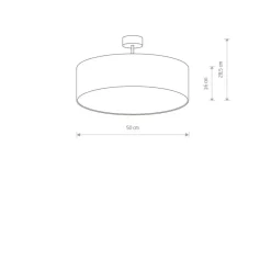 Discount Szara, klasyczna lampa sufitowa, na duży gwint 7960 | Kaja Oświetlenie Żyrandole Nowoczesne