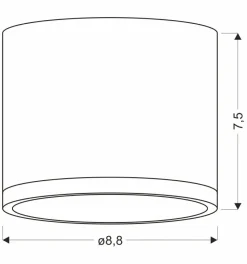 Sklep Kaja Szara lampa spot z drewnianą obwódką 2275925 TUBA | Kaja Oświetlenie