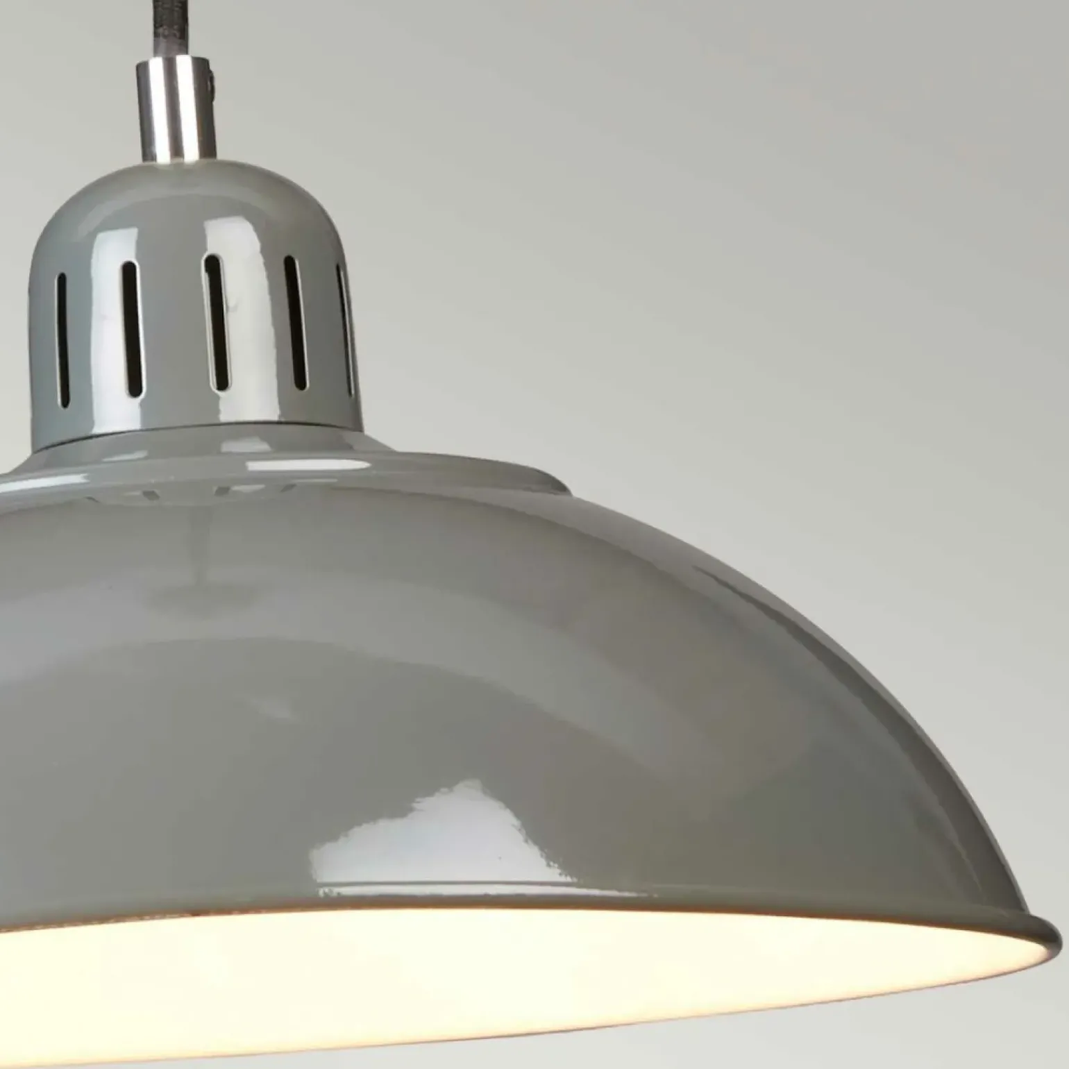 Clearance Szara lampa wisząca, regulowana FRANKLIN-P-GY z serii FRANKLIN Żyrandole Nowoczesne