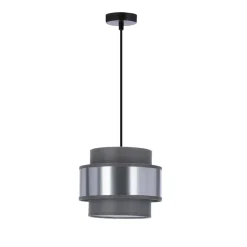 Best Sale Szara lampa wisząca z podwójnym abażurem 31-18410 z serii HARE | Kaja Oświetleni Żyrandole Nowoczesne