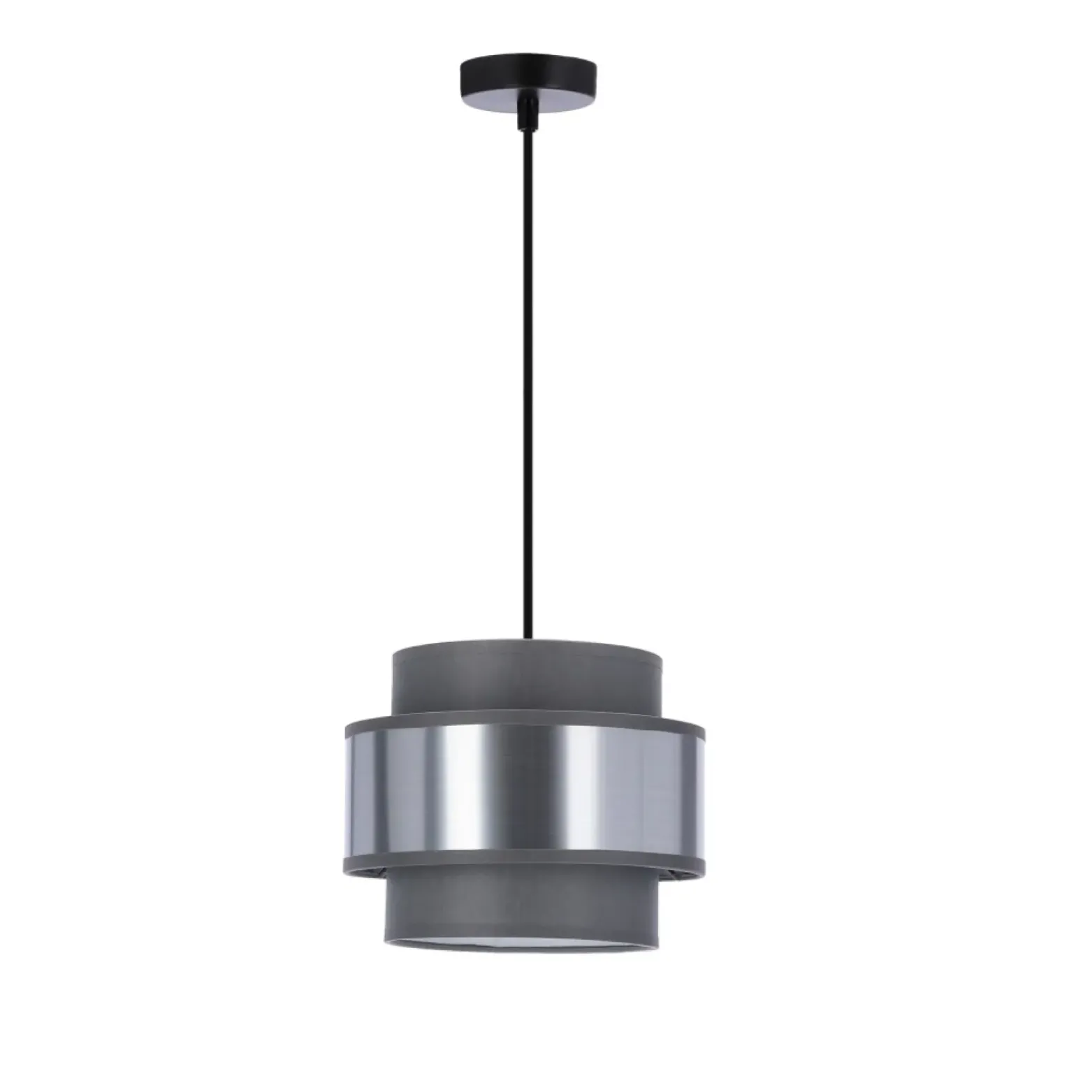 Best Sale Szara lampa wisząca z podwójnym abażurem 31-18410 z serii HARE | Kaja Oświetleni Żyrandole Nowoczesne