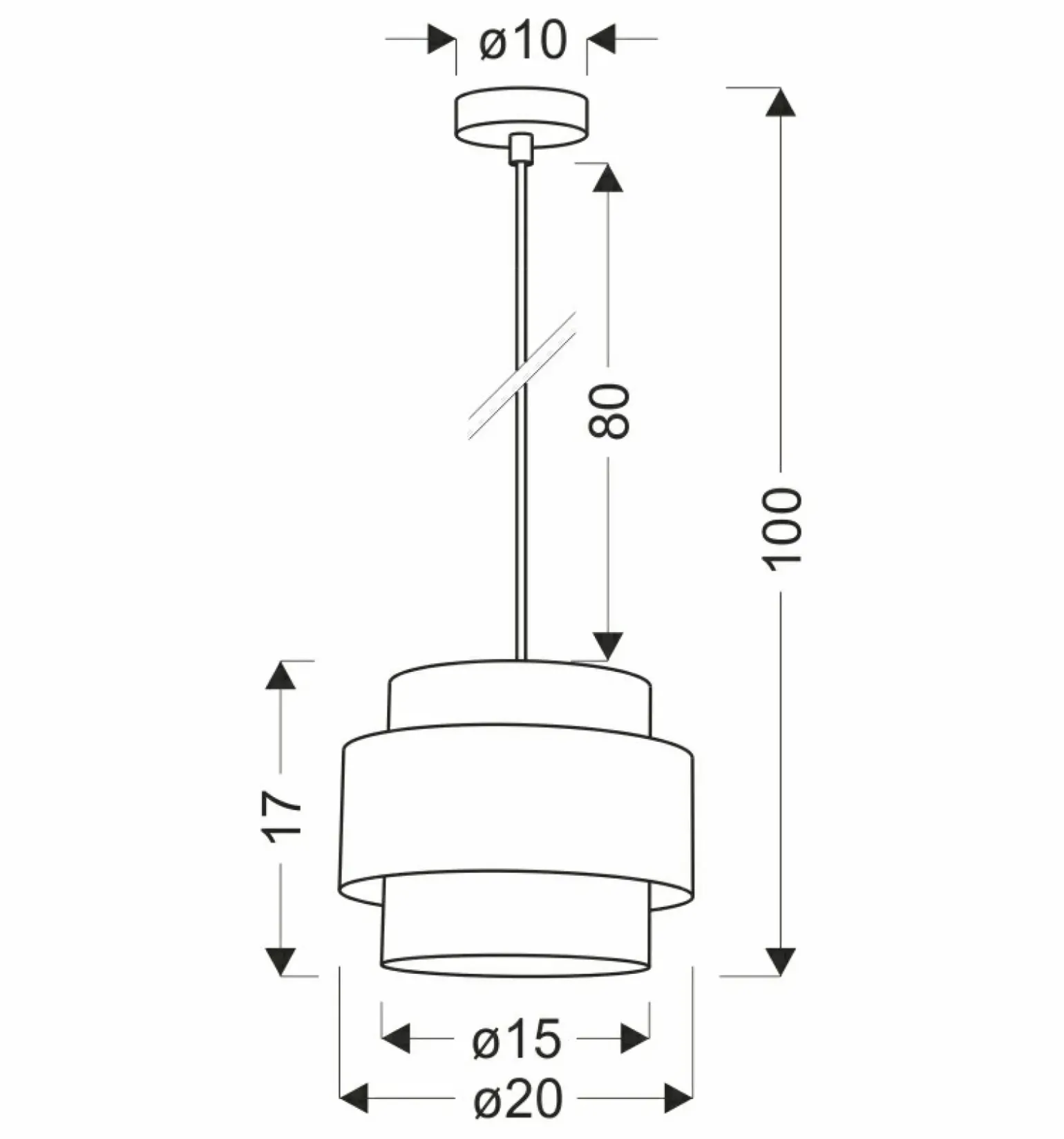 Best Sale Szara lampa wisząca z podwójnym abażurem 31-18410 z serii HARE | Kaja Oświetleni Żyrandole Nowoczesne