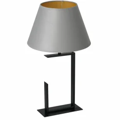 Sklep Kaja Szara lampka nocna ze złotym wnętrzem LX 3411 z serii TABLE LAMPS