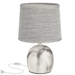 Sklep Kaja Szara lampka stołowa, marmurkowa podstawa 41-24381 z serii ADELINA | Kaja Oświet