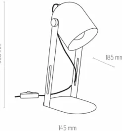 Sklep Kaja Szara, metalowa lampka do biura TK 5190 DAVIS | Kaja Oświetlenie