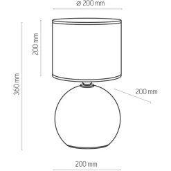 Sklep Kaja Szara, ponadczasowa lampka nocna TK 5086 PALLA SMALL | Kaja