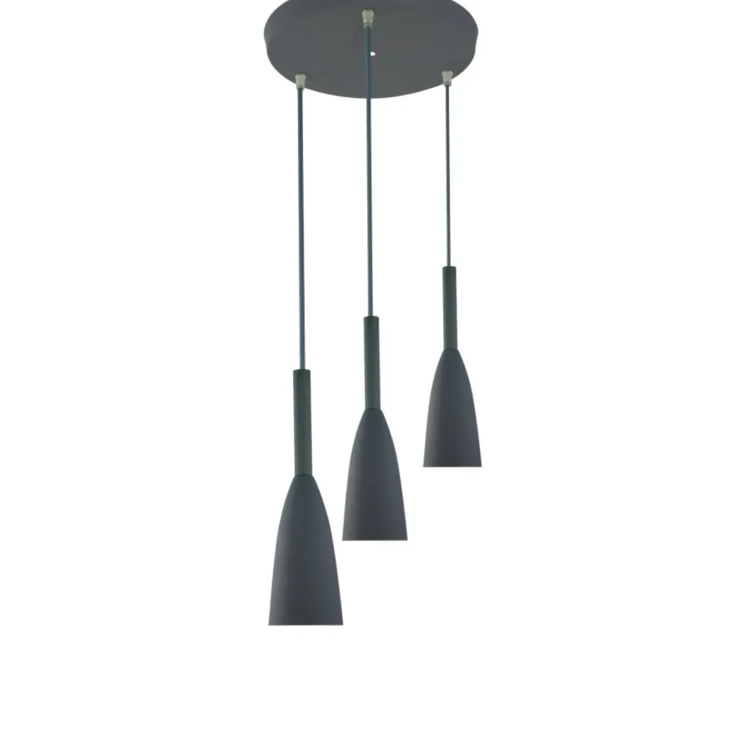 Flash Sale Szare tuby na okrągłej podsufitce LP-181/3P GR SOLIN | Kaja Żyrandole Nowoczesne