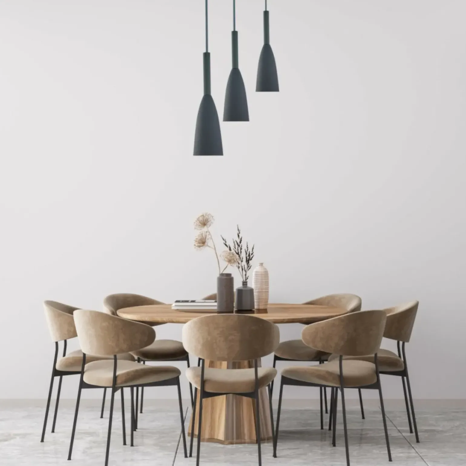 Flash Sale Szare tuby na okrągłej podsufitce LP-181/3P GR SOLIN | Kaja Żyrandole Nowoczesne