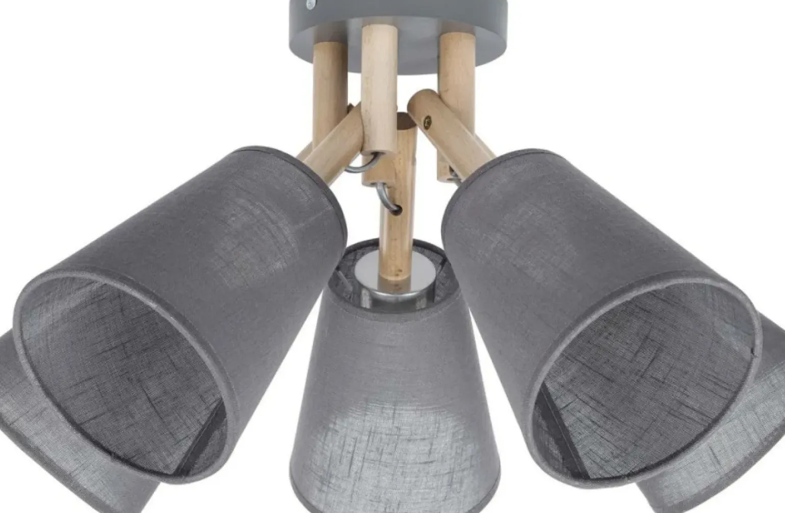 New Szary, abażurowy żyrandol do sypialni TK 659 VAIO GREY | Kaja Żyrandole Nowoczesne