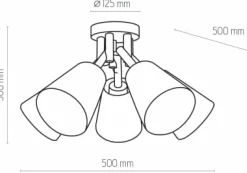 New Szary, abażurowy żyrandol do sypialni TK 659 VAIO GREY | Kaja Żyrandole Nowoczesne