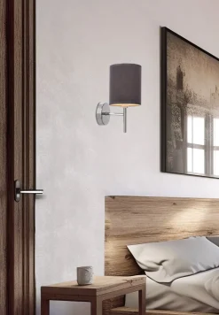Sklep Kaja Szary kinkiet ścienny, idealny do sypialni 21-27559 z serii YAN | Kaja Oświetlen