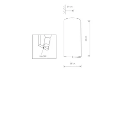 Sklep Kaja kinkiet, w kształcie walca, na duży gwint 8043 | Kaja