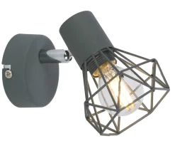 Sklep Kaja Szary kinkiet z drucianym kloszem 91-60969 VERVE | Kaja Oświetlenie