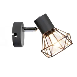 Sklep Kaja Szary kinkiet z drucianym kloszem 91-60969 VERVE | Kaja Oświetlenie