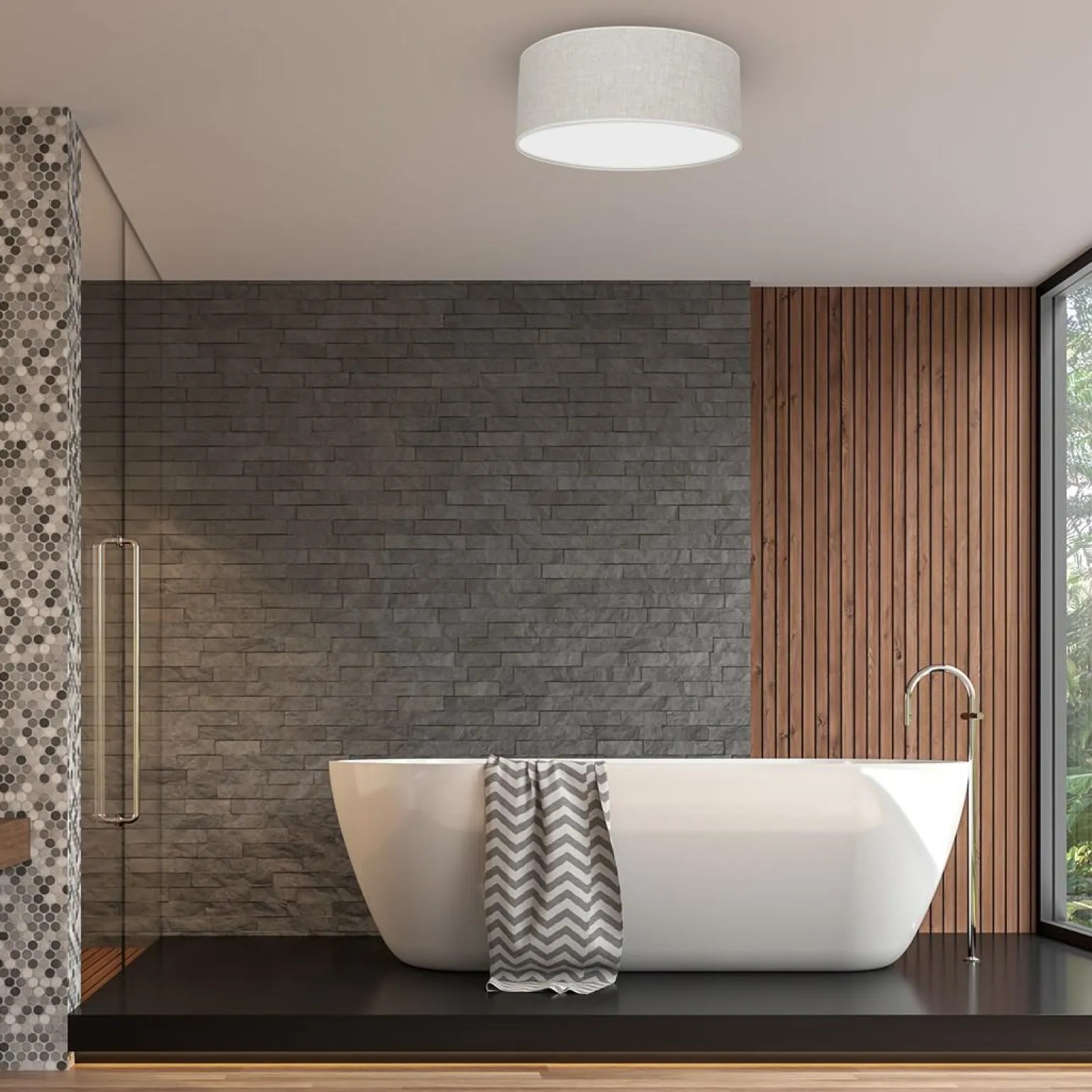 Sklep Kaja Szary plafon, lampa sufitowa, kształt koła MLP7498 z serii LINO | Kaja Oświetlen