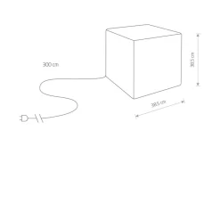 Sklep Kaja Sześcienna kostka 40 cm – lampa ogrodowa stojąca 8966 | Kaja