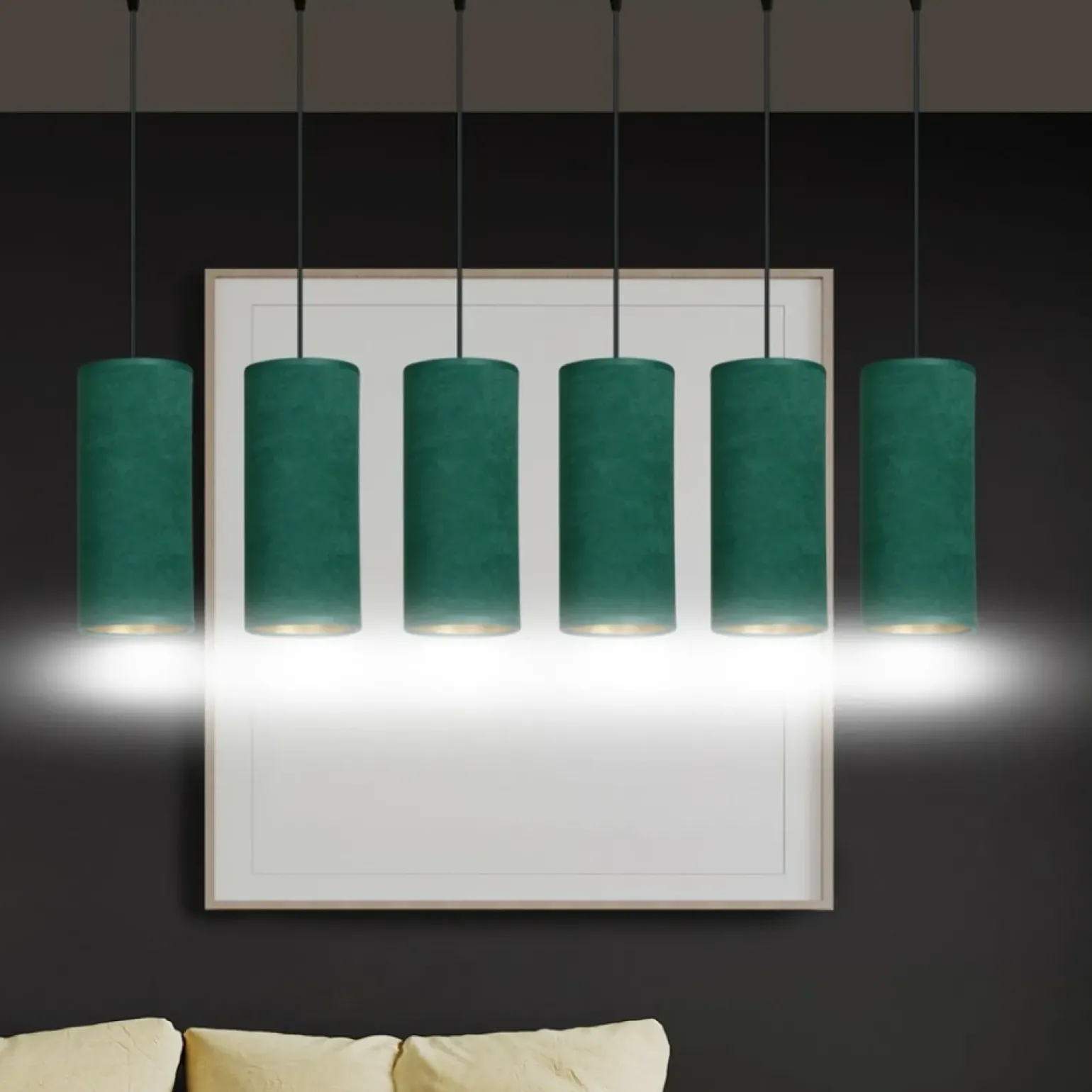 Online Szeroka, abażurowa lampa wisząca nad stół 1058/6 BENTE | Kaja Żyrandole Nowoczesne