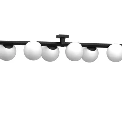 Sklep Kaja Szeroka, czarna listwa z białymi kloszami LX 4627 IDRIS | Kaja