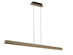 New Szeroka, drewniana lampa wisząca LED nad stół AZ2701 ALBERO | Kaja Żyrandole Nowoczesne