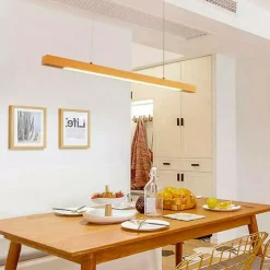 New Szeroka, drewniana listwa sufitowa LED ABR-LLZ-24W LINEA | Kaja Żyrandole Nowoczesne