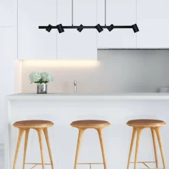 Discount Szeroka lampa do oświetlenia stołu lub baru LP-731/6L BK SNOW | Kaja Żyrandole Nowoczesne